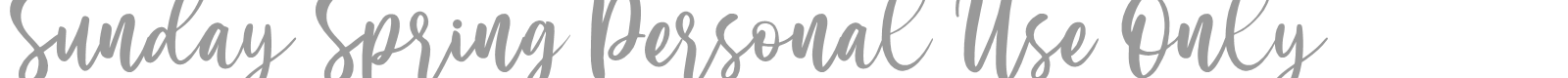 Sunday Spring font preview